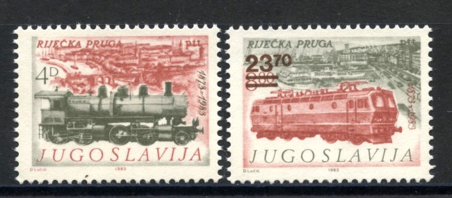 1983 - JUGOSLAVIA - LOTTO/38287 - FERROVIERI DI RIJEKA 2v. - NUOVI