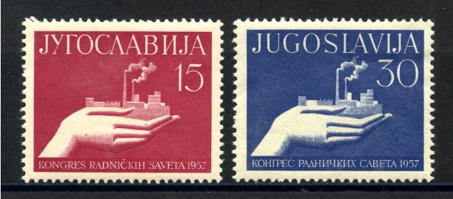 1957 - JUGOSLAVIA - CONSIGLI OPERAI 2v. - NUOVI - LOTTO/33807