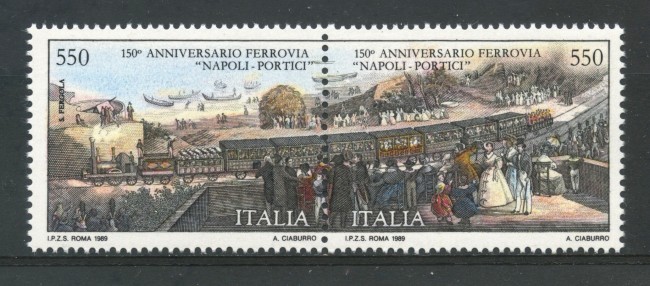 1989 - REPUBBLICA - FERROVIA NAPOLI PORTICI - 2v. - NUOVI - LOTTO/28909N