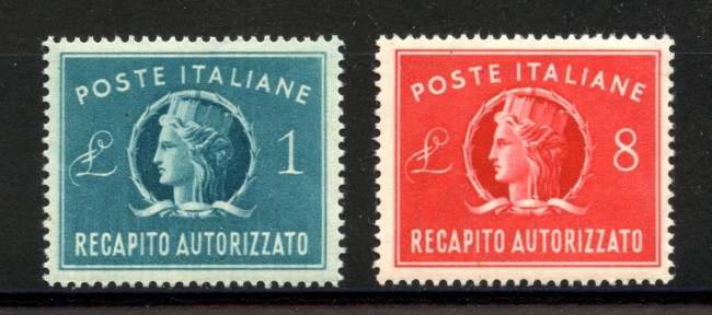 1947 - REPUBBLICA - LOTTO/40864 - RECAPITO AUTORIZZATO 2v. - NUOVI