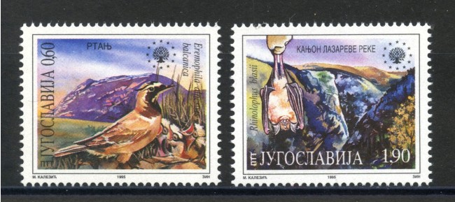 1995 - JUGOSLAVIA - PROTEZIONE NATURA 2v. - NUOVI - LOTTO/35425