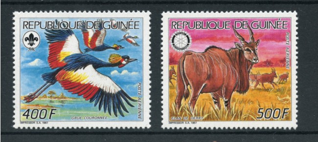 1987 - GUINEA - LOTTO/19990 - fauna protetta 2V.  - NUOVI