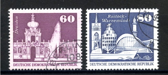 1974 - GERMANIA DDR - EDIFICI IMPORTANTI 2v.- USATI - LOTTO/36483U