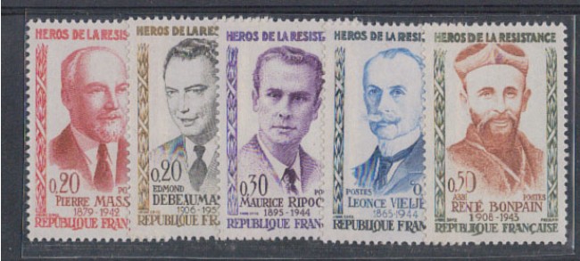 1960 - LOTTO/4517 - FRANCIA - EROI DELLA RESISTENZA