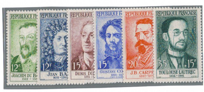 1958 - LOTTO/FRA1171CPN - FRANCIA - CELEBRITA' 6v. - NUOVI