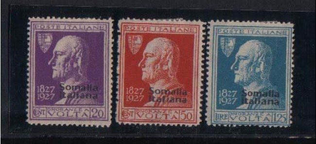 SOMALIA - 1927 - LOTTO/2974 - A.VOLTA - T/L