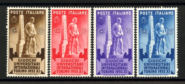 1933 - REGNO D'ITALIA - LOTTO/37967 - GIUOCHI UNIVERSITARI 4v. -  NUOVI
