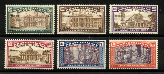 1925 - SOMALIA - LOTTO/40696 - ANNO SANTO  6v. - NUOVI