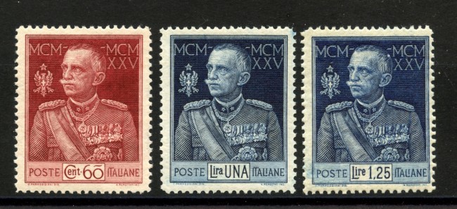 1925/26 - REGNO D'ITALIA -  LOTTO/37944 - GIUBILEO DEL RE  3v. - NUOVI