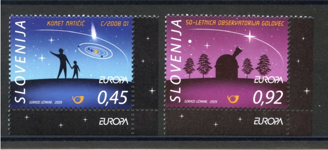 2009 - SLOVENIA - EUROPA. ASTRONOMIA 2v. - NUOVI - LOTTO/34410