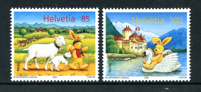 2005 - LOTTO/23862 - SVIZZERA - FELIX IL LEPROTTO 2v. - NUOVI