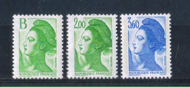1987 - LOTTO/FRA2481CPN - FRANCIA - LIBERTA' 3v. - NUOVI