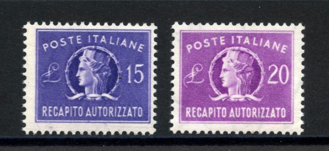 1949 - REPUBBLICA - LOTTO/38009 - RECAPITO AUTORIZZATO 2v. - NUOVI