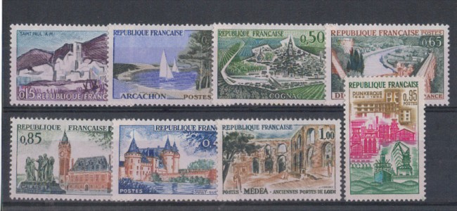 1961 - LBF/2309 - FRANCIA - SERIE TURISTICA 8v.
