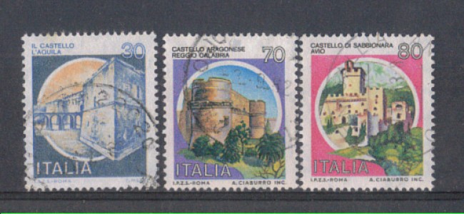 1981 - LOTTO/6745U - REPUBBLICA - CASTELLI 3v. - USATI