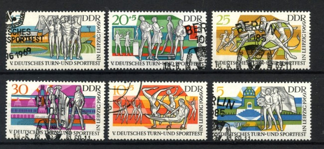 1969 - GERMANIA D.D.R. - LOTTO/43069 - GIOCHI SPORTIVI LIPSIA 6v. - USATI