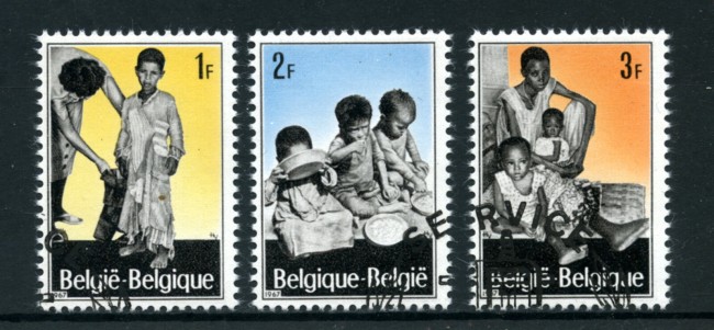 1967 - BELGIO - LOTTO/24418 - CAMPAGNA PER I RIFUGIATI 3v. - USATI