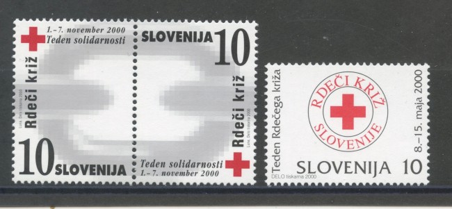 2000 - SLOVENIA - BENEFICENZA  3v. - NUOVI - LOTTO/34133
