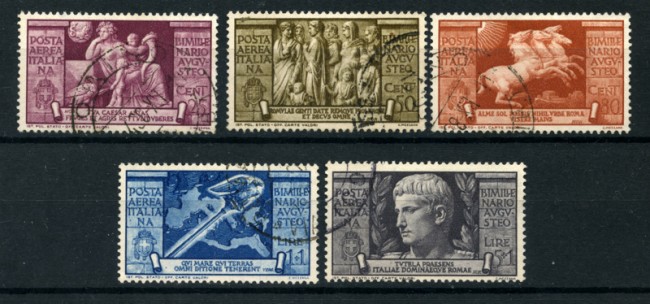 1937 - LOTTO/16500 - REGNO -  AEREA BIMILLENARIO DI AUGUSTO 5v. - usati
