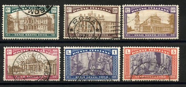 1924 - REGNO - LOTTO/40012 - ANNO SANTO 6v. - USATI
