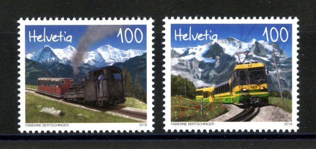 2018 - SVIZZERA - LOTTO/39729 - ANNIVERSARIO FERROVIE 2v. - NUOVI