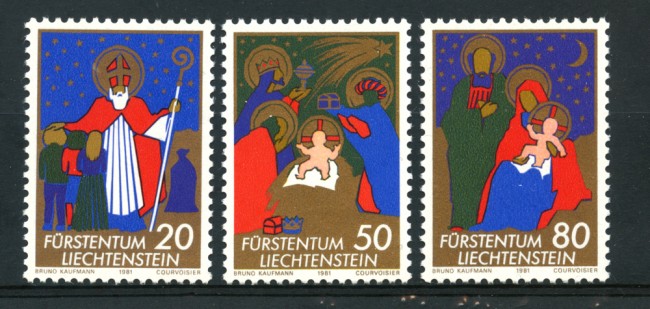 1981 - LOTTO/23548 - LIECHTENSTEIN -  NATALE 3v. - NUOVI
