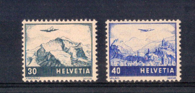 1948 - LOTTO/SVIA43CP - SVIZZERA - POSTA AEREA 2v. - MISTA