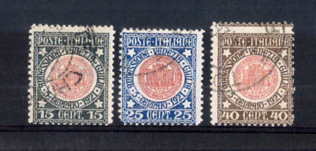1921 - LOTTO/11396 - REGNO - ANNESSIONE VENEZIA GIULIA 3v. - USATI
