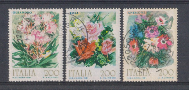 1981 - LOTTO/6736U - REPUBBLICA - FIORI 1° SERIE - USATI
