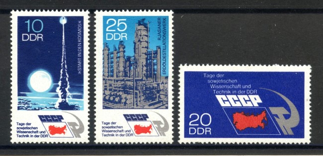 1973 - GERMANIA DDR - SCIENZA E TECNICA 3v.- NUOVI - LOTTO/36475