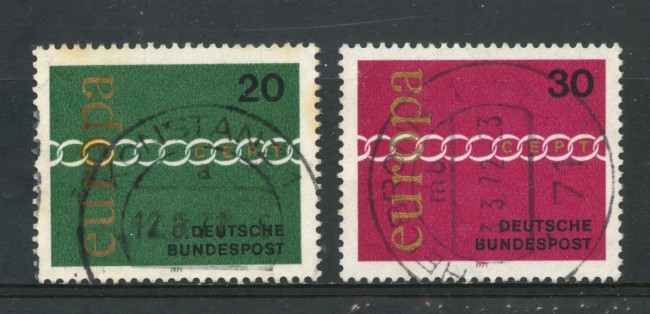 1971 - GERMANIA - EUROPA 2v. - USATI - LOTTO/31045U