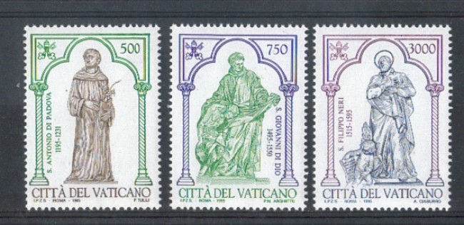 1995 - LOTTO/5765 - VATICANO - CENTENARI DI SANTI 3v.