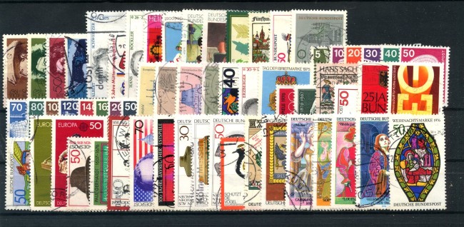 1975/1976 - GERMANIA FEDERALE - LOTTO/43192 - COLLEZIONE DI 60 FRANCOBOLLI USATI DIFFERENTI