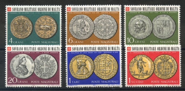 1970 - SOVRANO MILITARE DI MALTA - ANTICHE MONETE DELL'ORDINE 6v. NUOVI - LOTTO/32235