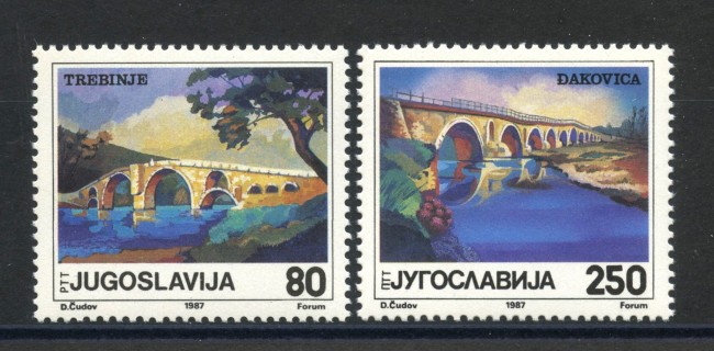 1987 - JUGOSLAVIA - PONTI 2v. - NUOVI - LOTTO/38425