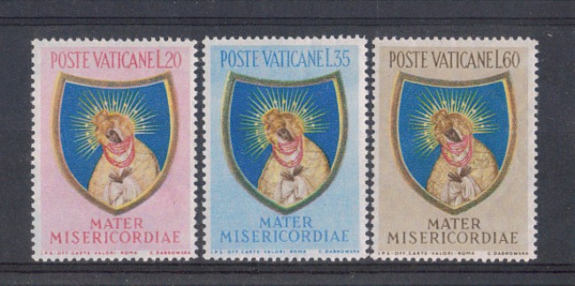 1954 - LOTTO/5602L - VATICANO - CHIUSURA ANNO MARIANO 3v. LING.