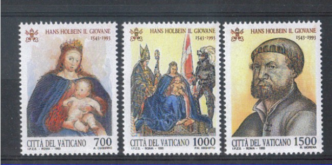 1993 - LOTTO/5782 - VATICANO - HANS HOLBEIN 3v. - NUOVI