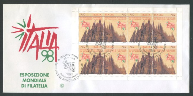 1996 - LOTTO/18192L - REPUBBLICA - ITALIA 98 DA LIBRETTO - FDC