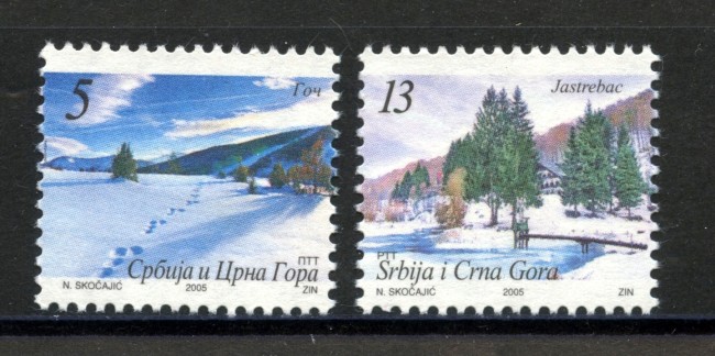 2005 - SERBIA MONTENEGRO - LOTTO/37671 - PAESAGGI DI MONTAGNA 2v. - NUOVI