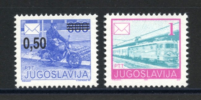 1990 - JUGOSLAVIA - LOTTO/38540 - POSTA ORDINARIA 2v. - NUOVI