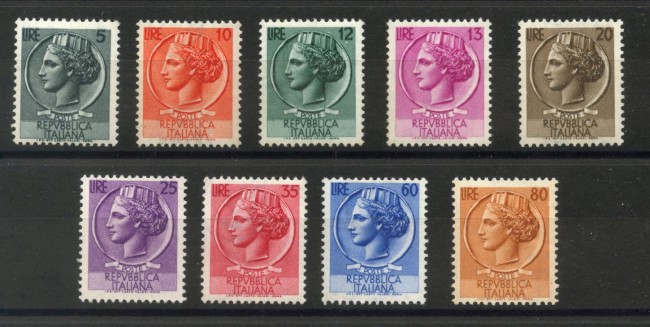 1953 - REPUBBLICA - LOTTO/40859 - SIRACUSANA  9v. - NUOVI