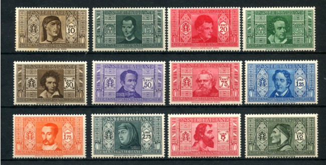 1932 - LOTTO/22080 - REGNO - PRO SOCIETA\' DANTE ALIGHIERI 12v. - LING.