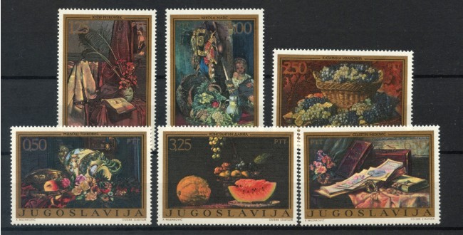 1972 - JUGOSLAVIA - DIPINTI NATURE MORTE 6v. NUOVI - LOTTO/34813