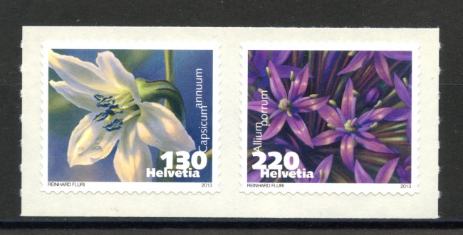 2013 - SVIZZERA - LOTTO/37833 - VERDURE IN FIORE  2v. - NUOVI