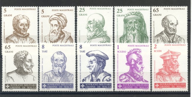 1993 - SOVRANO MILITARE DI MALTA - LOTTO/39241 - GRANDI MAESTRI  10v. - NUOVI