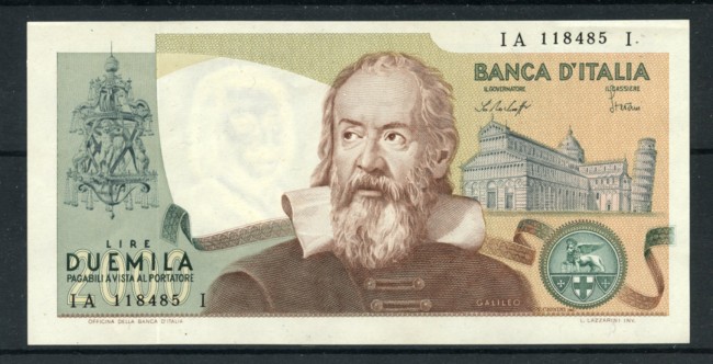 1976 - LOTTO/19290 -  REPUBBLICA - 2000 LIRE  GALILEO GALILEI - FDS