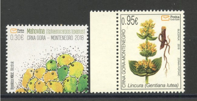 2018 - MONTENEGRO REPUBBLICA - FLORA 2v. - NUOVI - LOTTO/35018