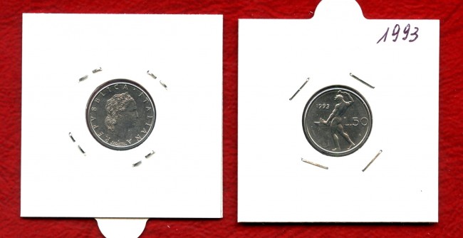1993 - REPUBBLICA - 50 LIRE VULCANO II° TIPO - FDC - LOTTO/M31897