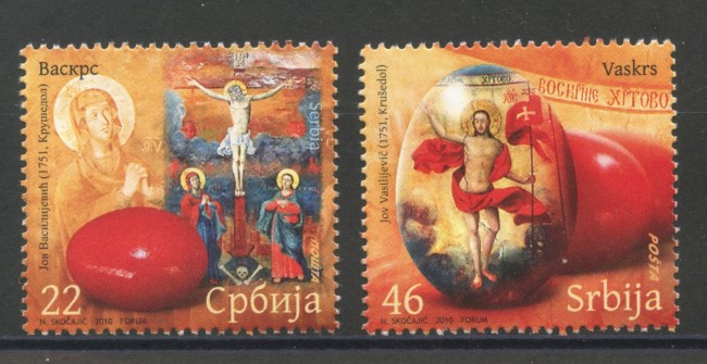 2010 - SERBIA REPUBBLICA - PASQUA 2v. - NUOVI - LOTTO/35143