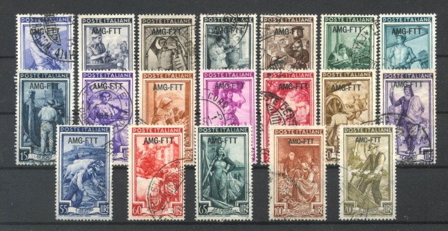 1950 - TRIESTE A - LOTTO/40367 - ITALIA AL LAVORO 19v . - USATI